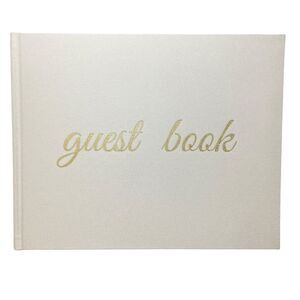 NEW Guest Book for Showers, Reception,‎ Wedding, Vacation Home Gold Foil Edges